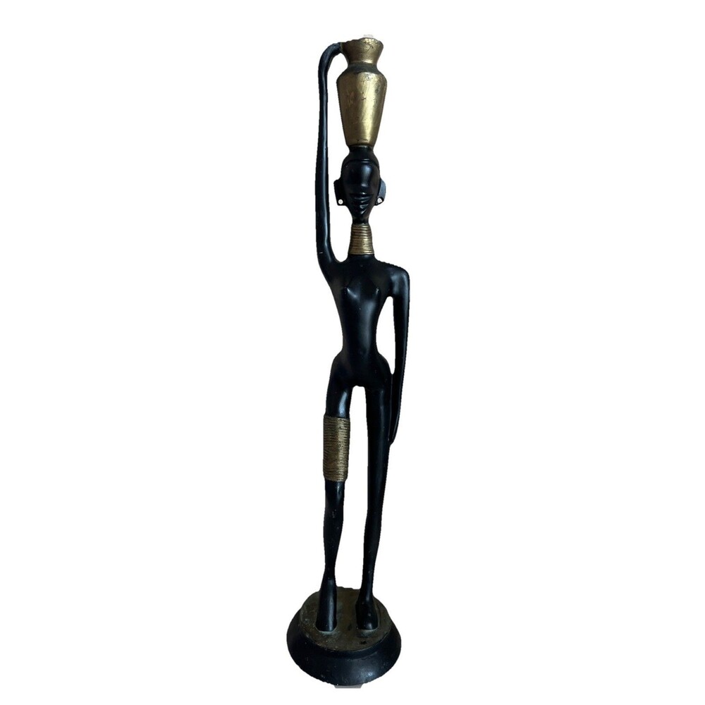 Vintage Handcrafted Bronze African Woman in the style of Karl Hagenaur‎